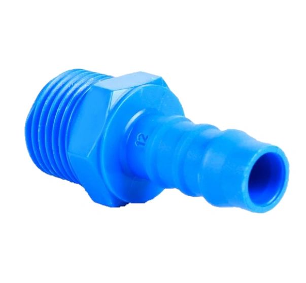 3/8" BSP Male 1/2" Barb Straight Connector