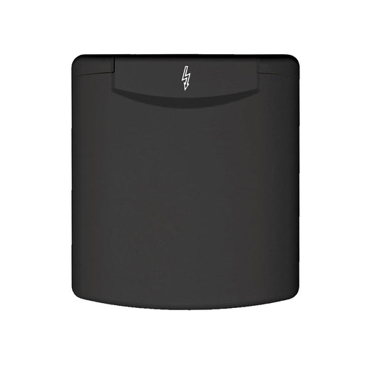 Fawo Black 240v Mains Inlet with Magnetic Flap