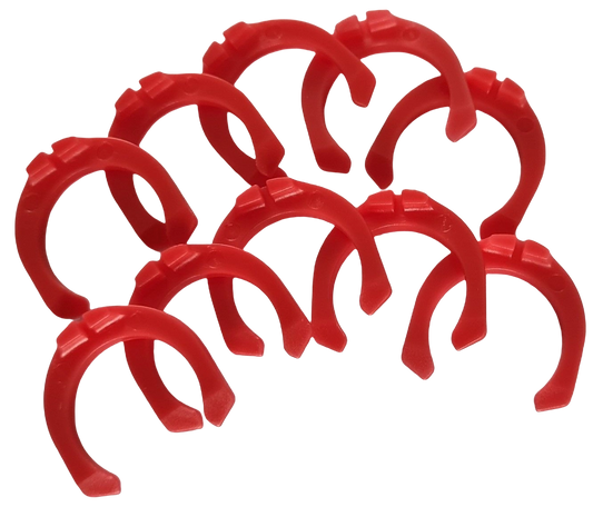 12mm Red Locking Clips (Hot Water)