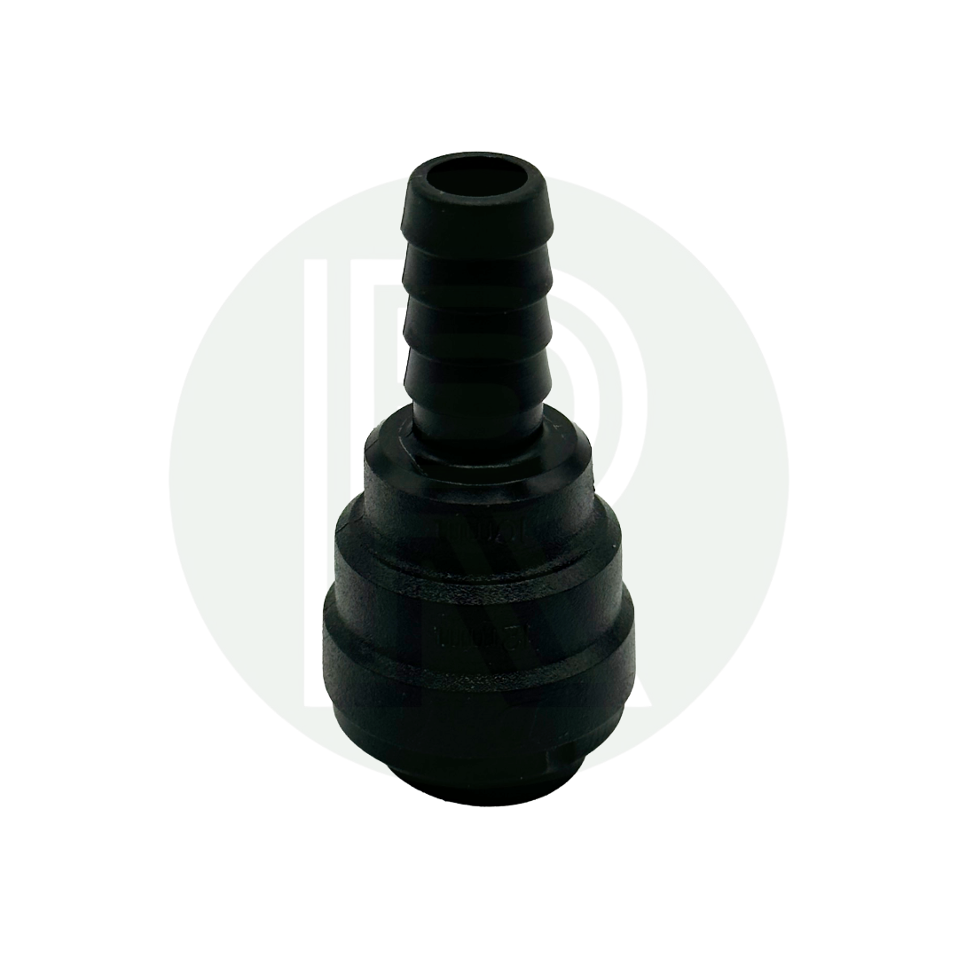 12mm Pushfit Female to 3/8" Male Barb Adaptor