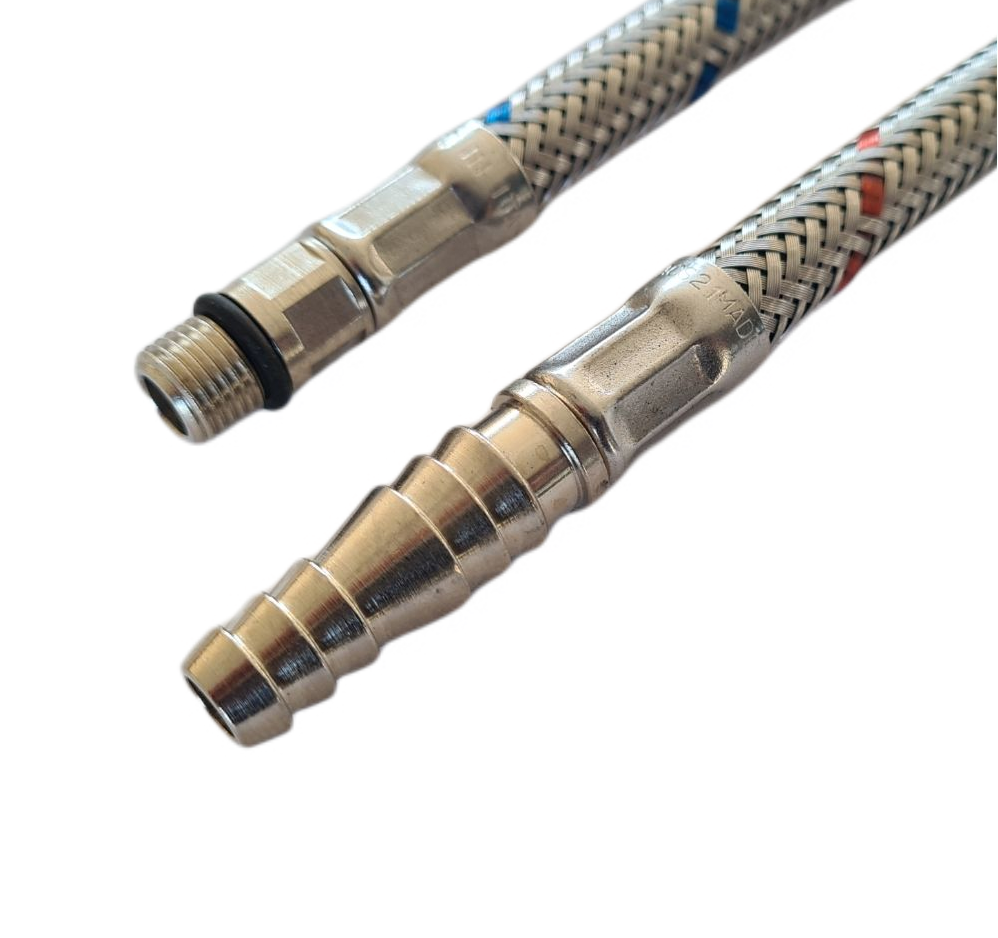 Pair of 300mm Flexible Tap Connectors for 12mm 1/2" ID Flexible Hose/Pipe