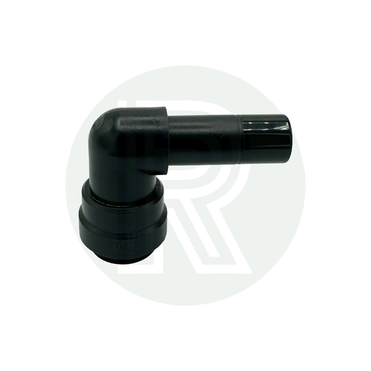 15mm to 15mm Pushfit Adaptor for Bullfinch Outdoor Shower Point - Black