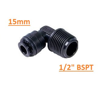 15mm Pushfit Female to 1/2" BSPT Elbow