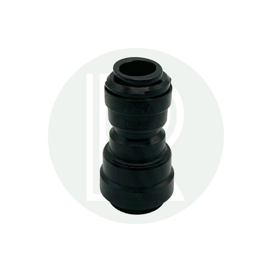 15mm to 12mm Pushfit Adaptor for Bullfinch Outdoor Shower Point - Black