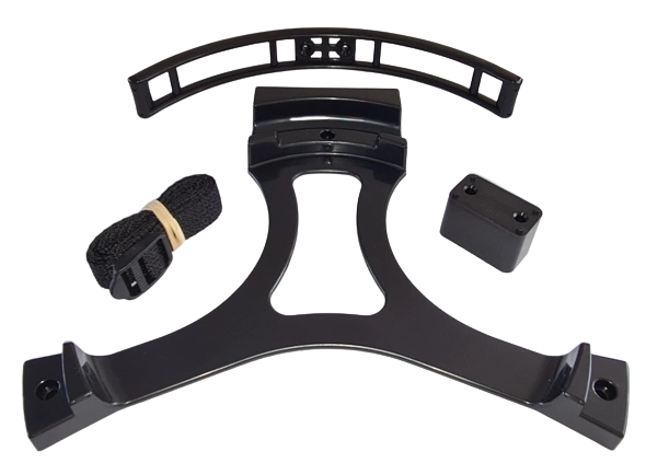 Gas Bottle Floor Holder & Wall Bracket/Spacer/Strap - Black