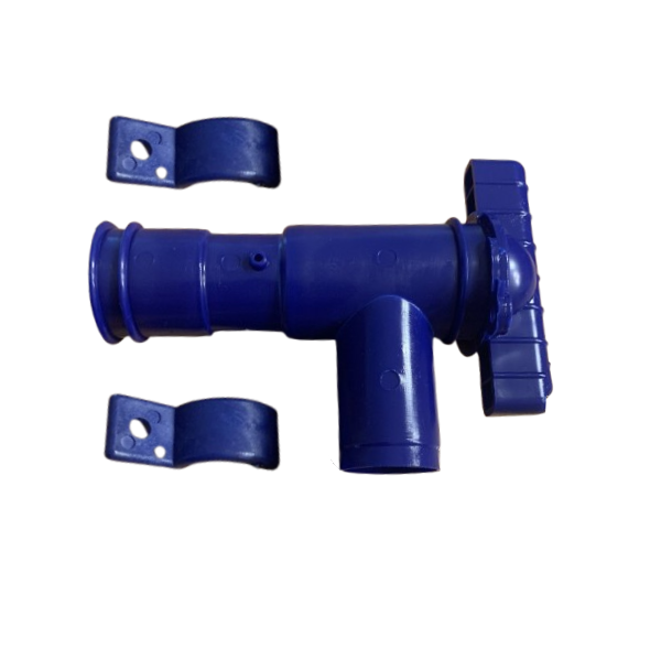 28mm Drainage / Drain Tap (With Brackets) Blue - Fresh Water