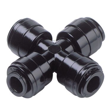 12mm Pushfit Female 4 way Cross Connector