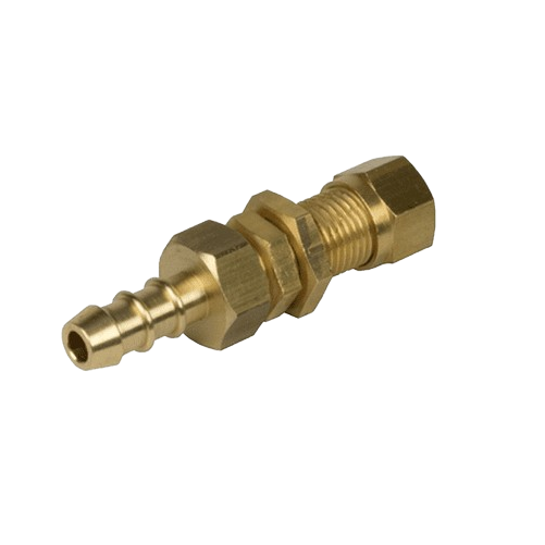 8mm Brass Compression/Fulham Nozzle Bulkhead Fitting