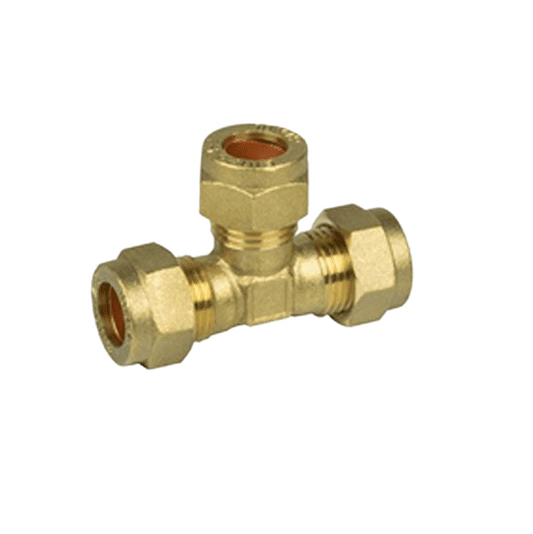 8mm Brass Equal Compression Tee