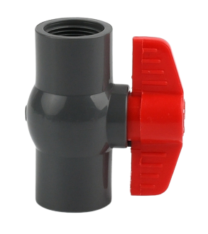 1" BSP PVC Isolation Ball Valve Grey