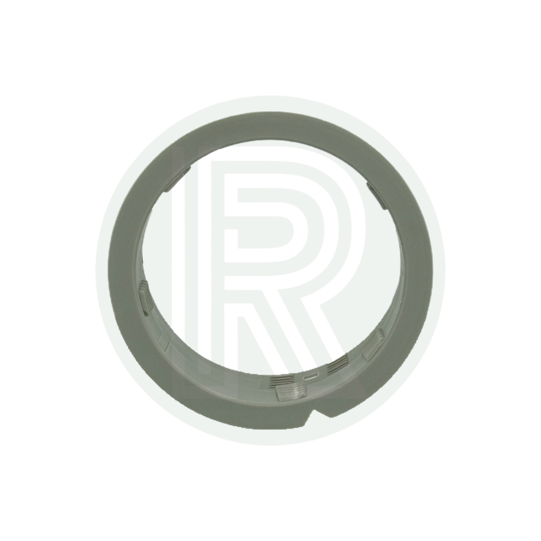 Truma back nut with moulded teeth for securing ducting pipe