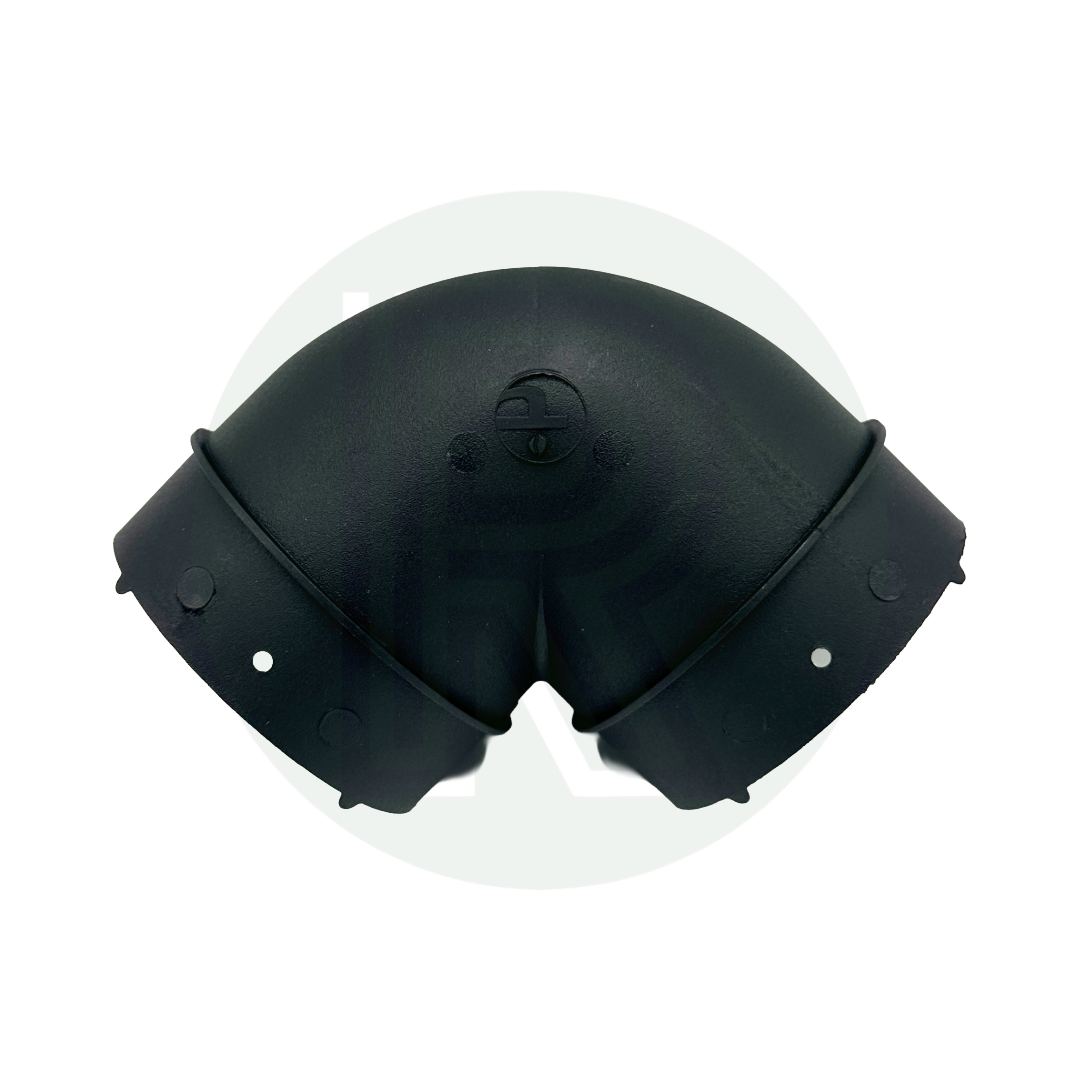 90 degree ducting elbow showing compact bend design