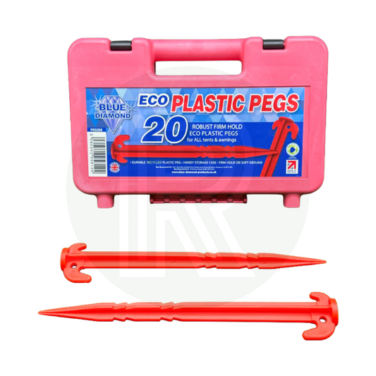 Blue Diamond Eco Plastic Pegs (Case Of 20) PEG205 Camping Tent Awning