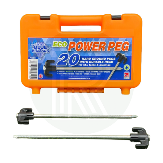 Blue Diamond Eco Power Pegs (Case Of 20) PEG335 Camping Tent Awning
