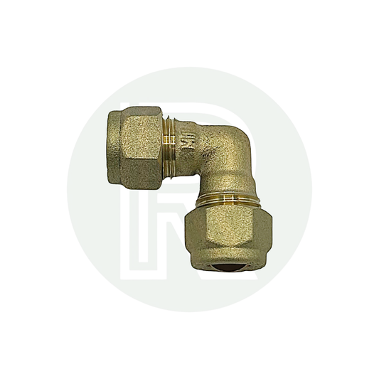 8mm Brass Equal Compression Elbow