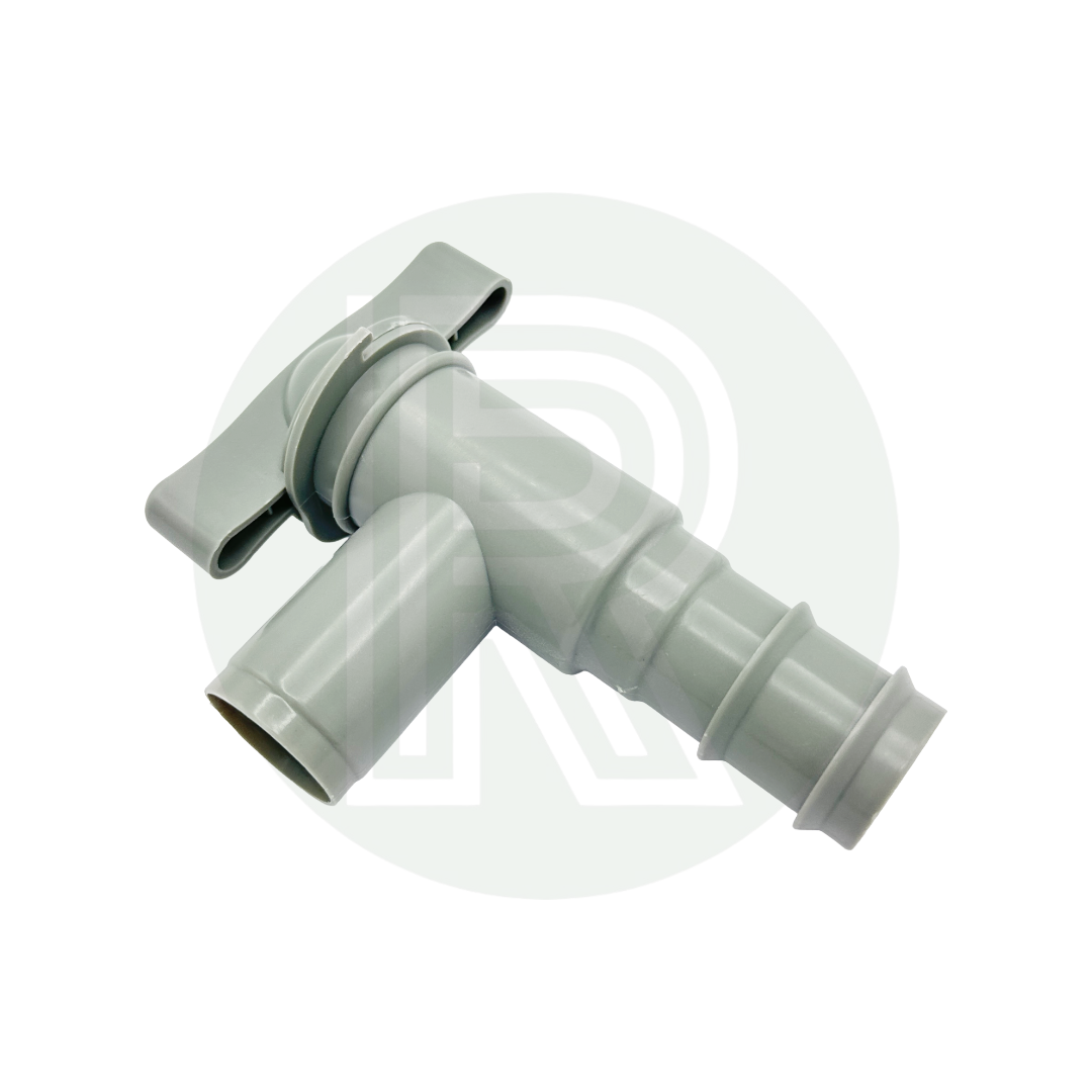 28.5mm Waste Water Drainage Tap/Outlet Grey