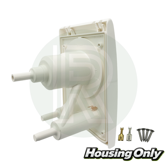 Ultraflow housing showing inlet and outlet connections