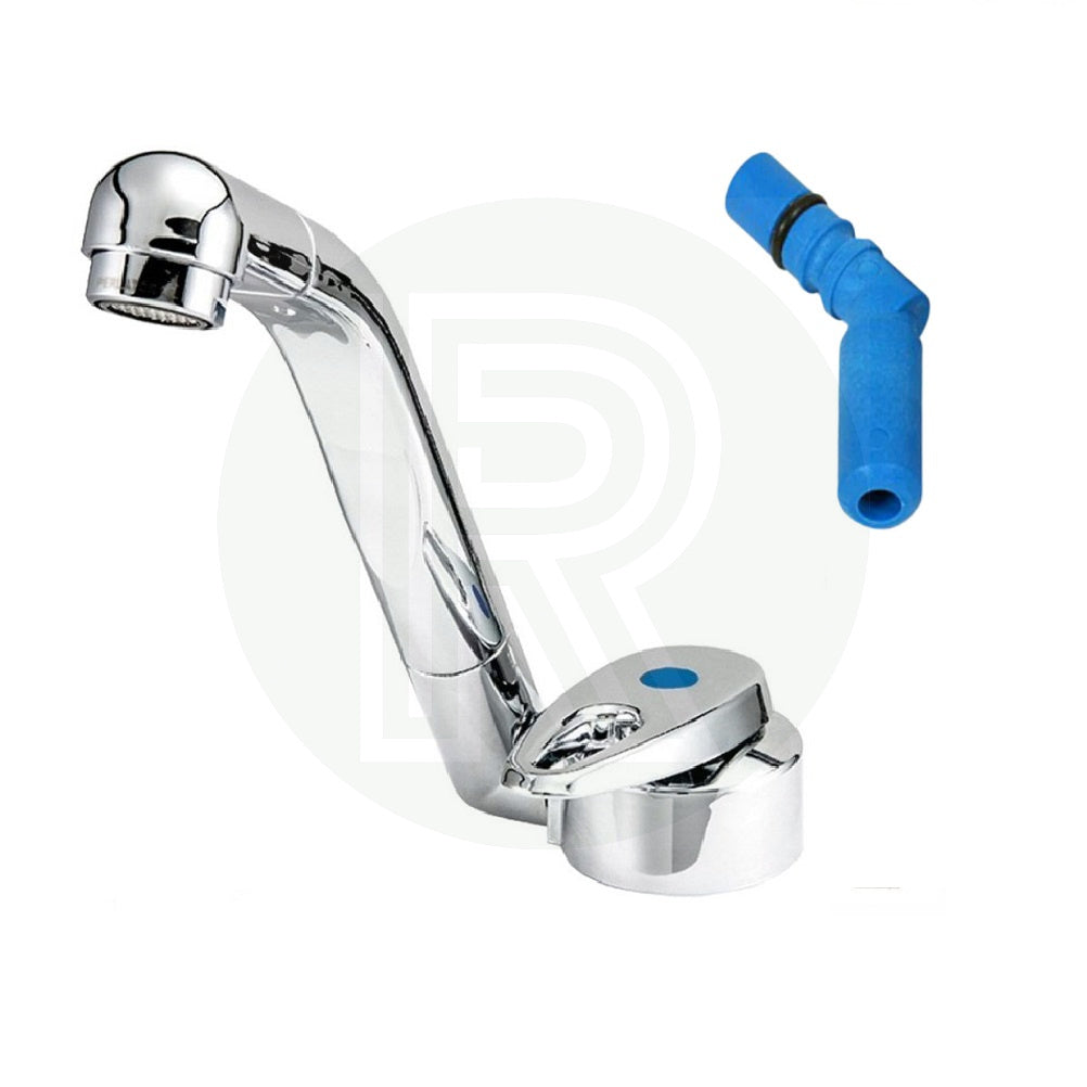 Reich Samba Chrome Folding Tap - Cold Only - Pushfit Tail