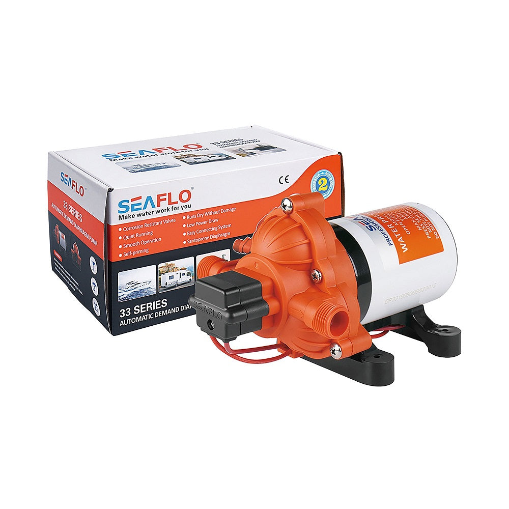 12v/30psi/7Ltr Seaflo Series 33 Water Pump - Retail Packed With Fittings