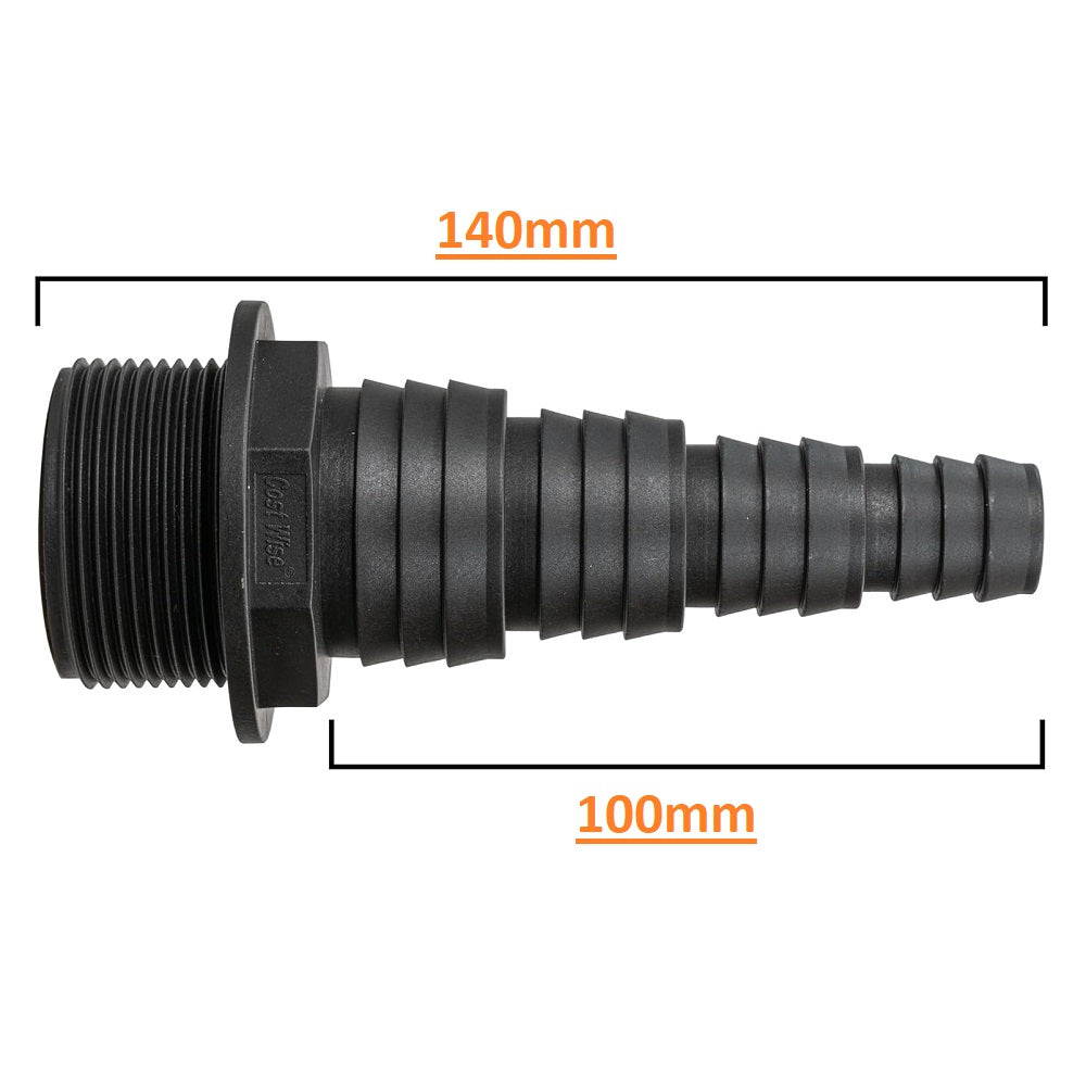 Stepped Tank Connector with Washer & Nut 1.1/2"BSP-20/25/32/40mm