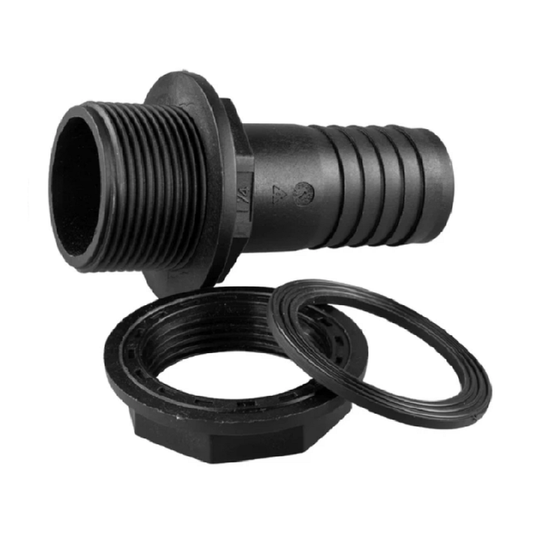 1/2" to 1.1/2" BSP Straight Tank Connector with Washer & Nut