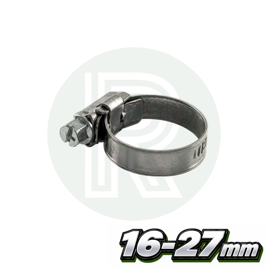Stainless Steel Hose Clip - 16 to 27mm (Each)