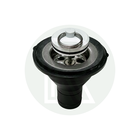 Reich Sink Waste/Strainer & Plug Black Straight - 33mm Hole with 25mm Outlet