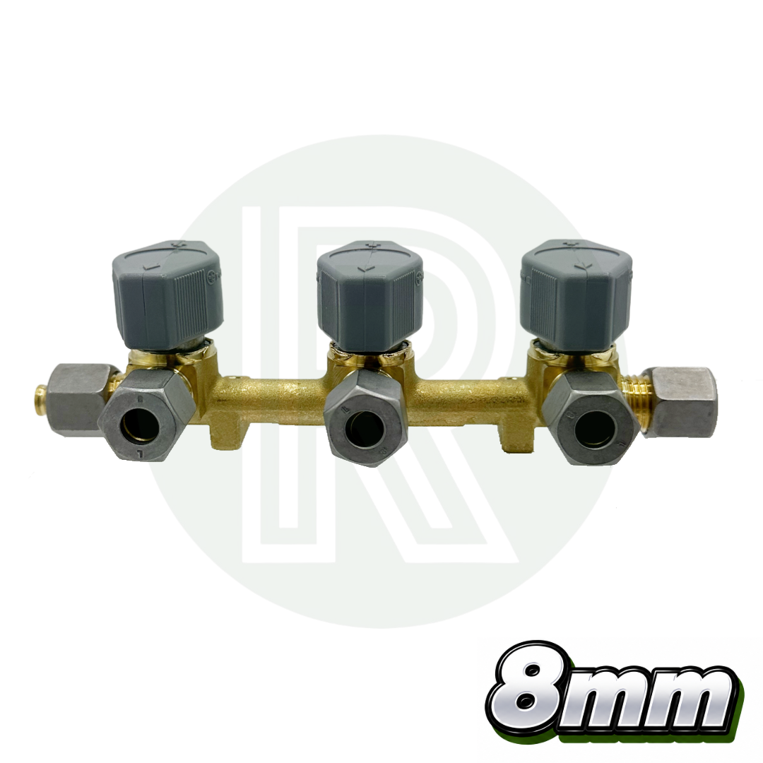 3 way 8mm Truma VK Gas Manifold