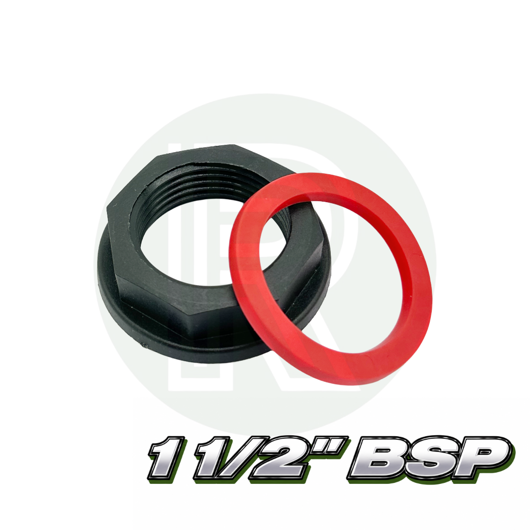 1.1/2" BSP Plastic Nut & Rubber Washer