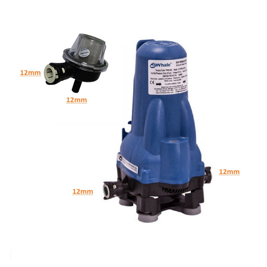 12v Whale Watermaster Water Pump & Filter 2.1Bar/30psi/8.0LtrMin