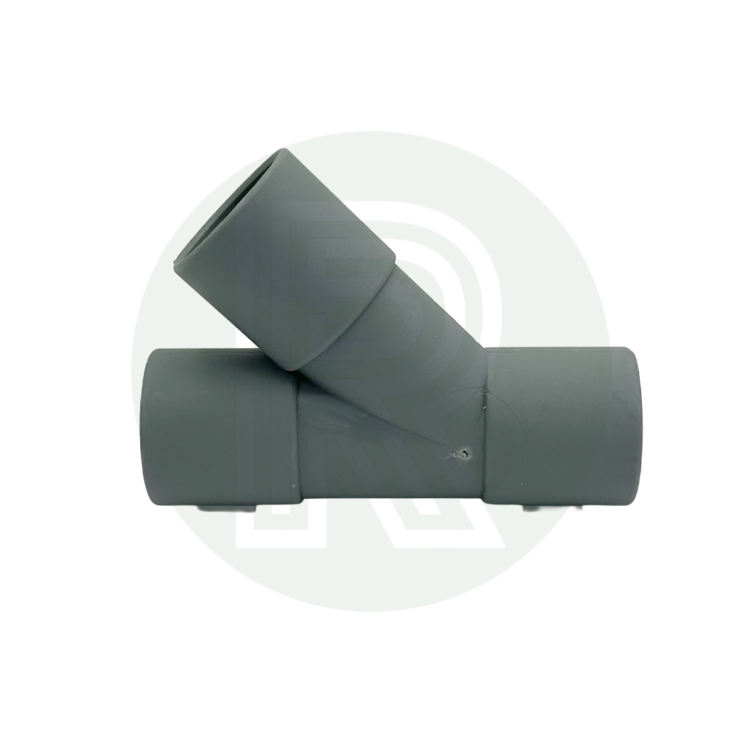 28mm Push Fit Grey "Y" Piece Waste Pipe Connector