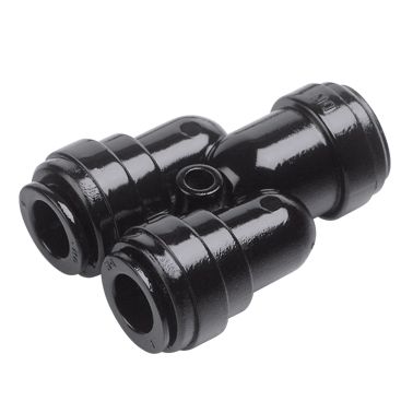 12mm Pushfit Inline Y Piece Connector