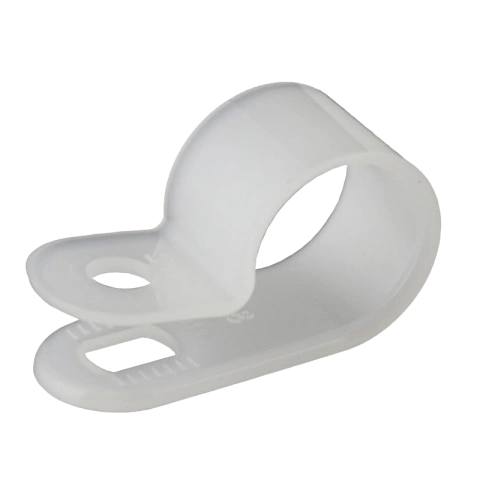 12mm Plastic P Clips - White