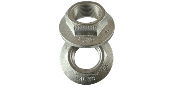 1 x Pair of Genuine ALKO 32mm (M24) ONE SHOT Flanged Hub Nuts for 1637/2051 Drums