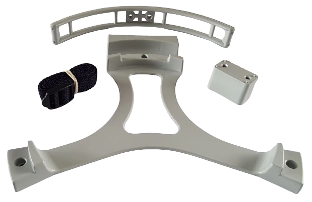 Gas Bottle Floor Holder & Wall Bracket/Spacer/Strap - Grey