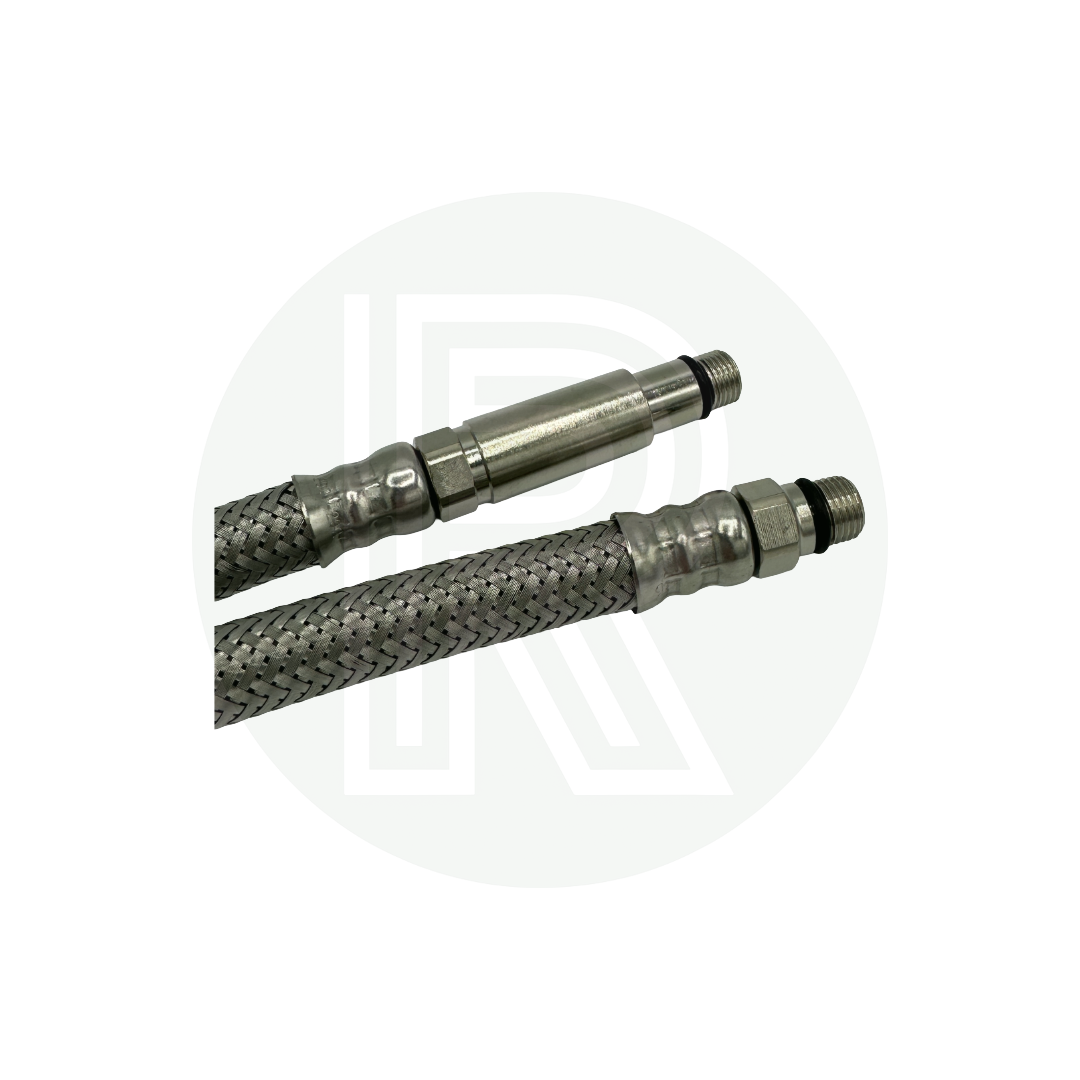 M10 threaded ends on 300mm John Guest 12mm push fit flexible tap hose tails