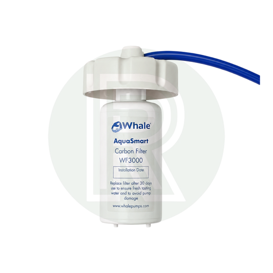 Whale Water Filter with Easi Press connection and blue water hose
