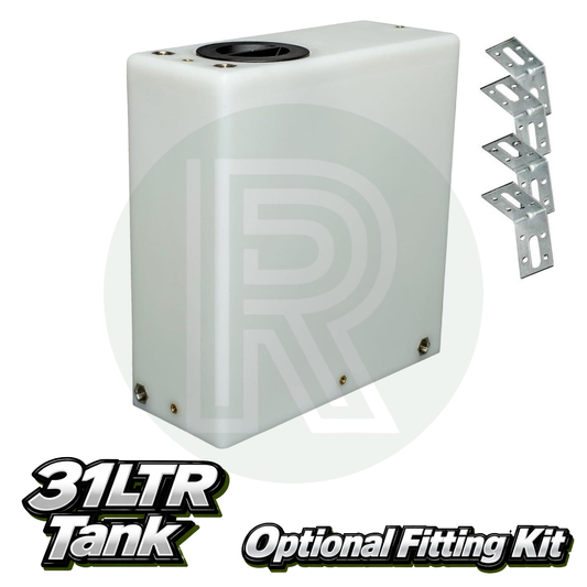 Wydale 31 litre opaque upright water tank with optional steel mounting bracket fitting kit