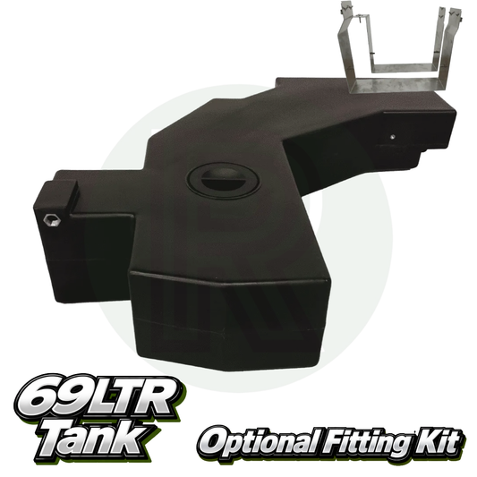 Wydale 69 litre VW Transporter T5 T6 T6.1 underslung water tank with optional vehicle specific fitting kit