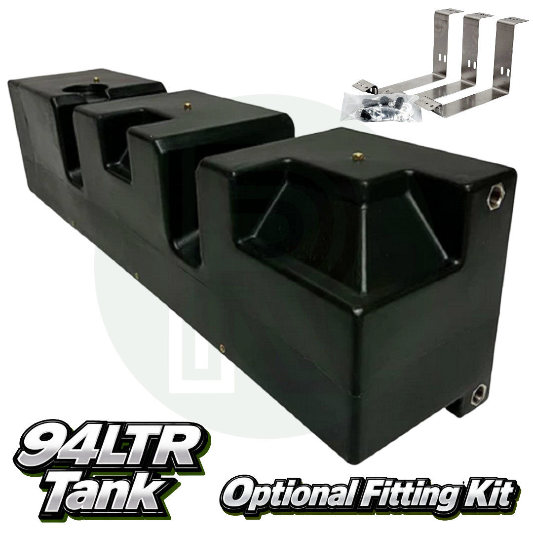 Wydale 94 litre VW Crafter MAN TGE MWB underslung water tank with optional RWD 4x4 mounting and plumbing kit