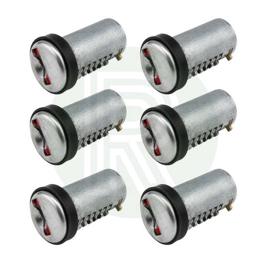 Six Zadi Vecam replacement short tang lock barrels for new 9000 Series caravan, motorhome and campervan door locks