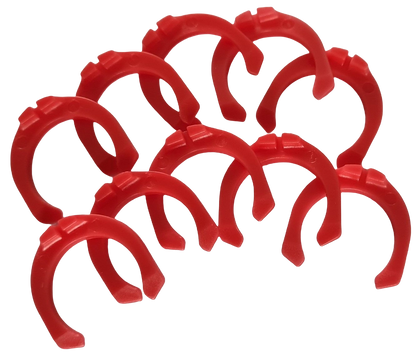 12mm Red Locking Clips (Hot Water)