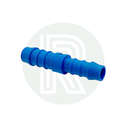 1/2 inch to 3/8 inch straight hose adaptor for reducing flexible water hose connections in caravan motorhome and campervan plumbing systems