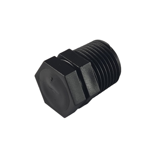 1/2" BSP Male Black Blanking Plug/Bung