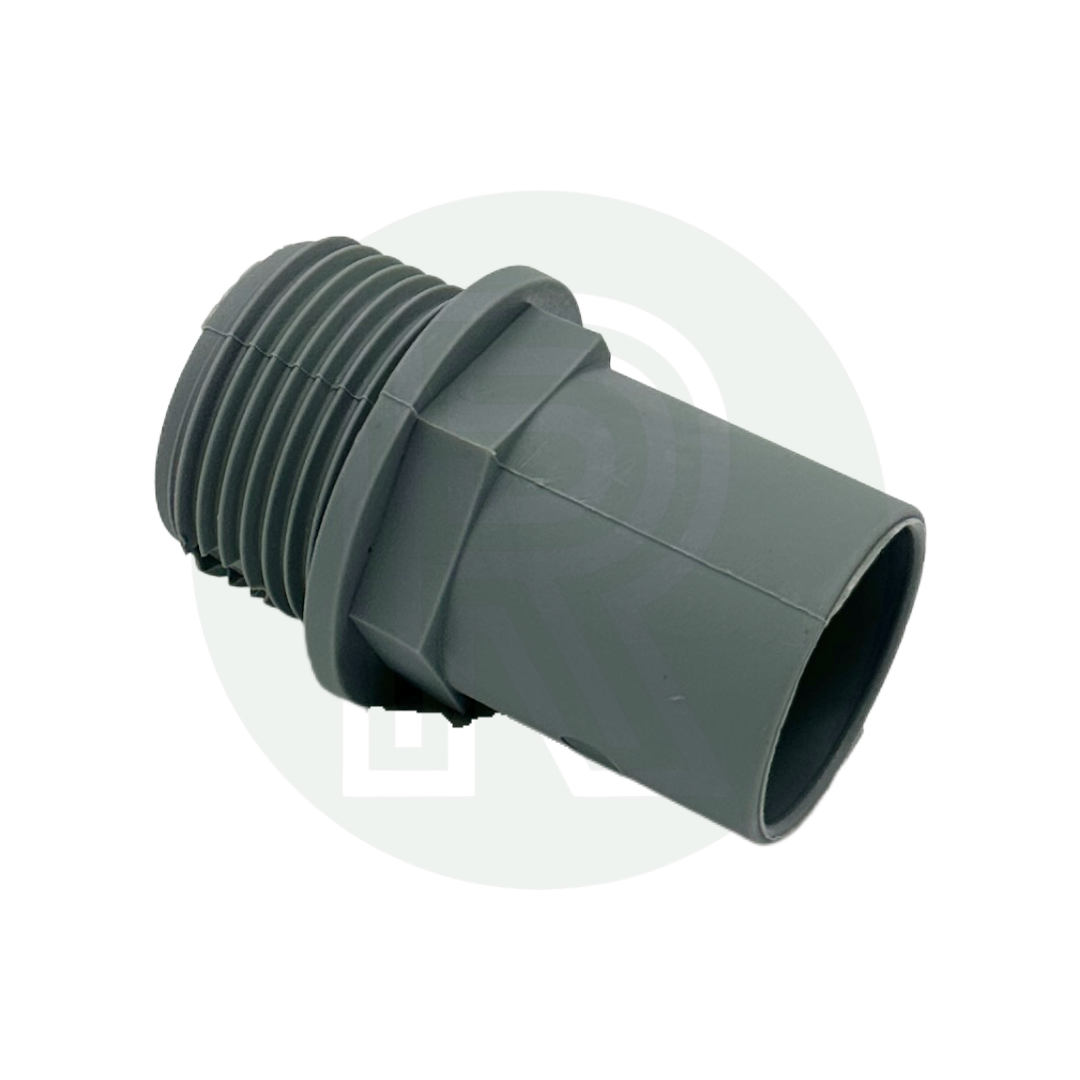 1 inch BSP male to 28mm female rigid waste pipe adaptor grey for motorhome caravan campervan and marine plumbing systems