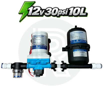 12v DC 30psi 10L Liberty Max Water Pump +  Accumulator + Fittings + Filter