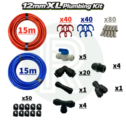 XL - 12v 10ltr 30psi Pre-Mounted Water Pump & 12mm Plumbing Kit
