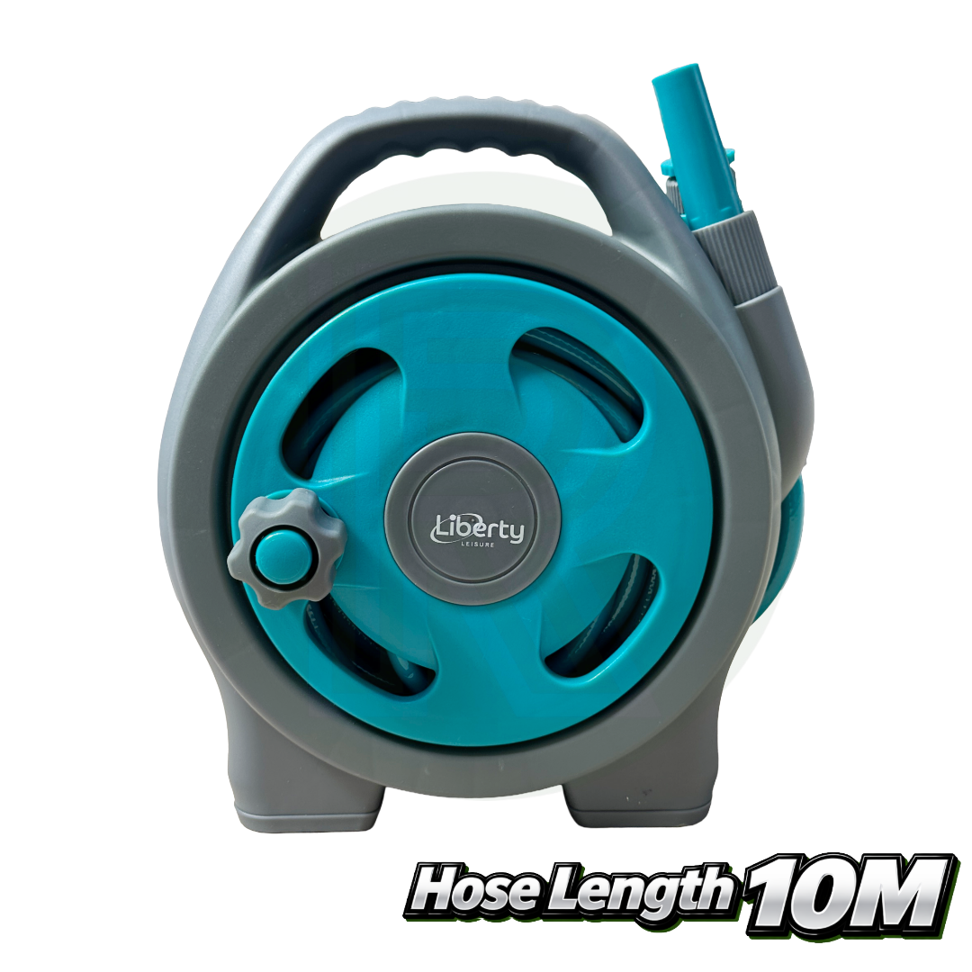 Liberty Leisure Pro Hose Reel 10m Food Safe Water Hose Caravan Motorhome Kit