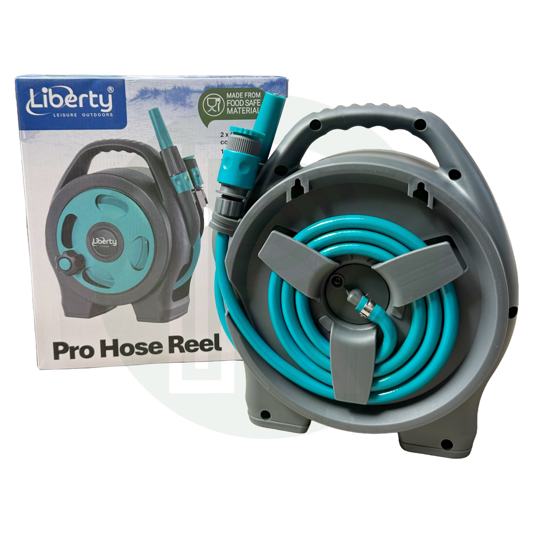 Liberty Leisure Pro Hose Reel 10m Food Safe Water Hose Caravan Motorhome Kit