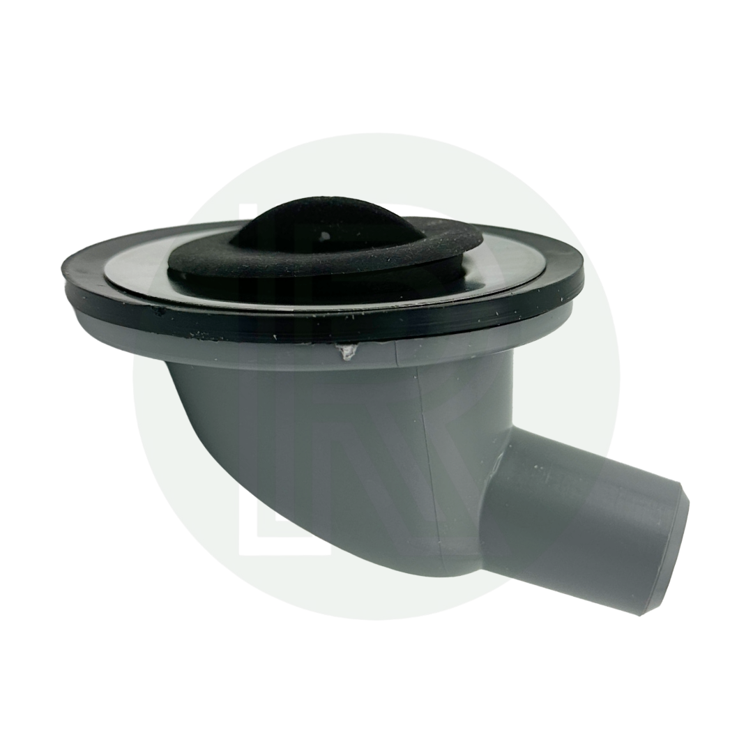 Push Fit Grey Angled Sink Waste Fitting 1.3/4" (45mm) - 3/4" (20mm)